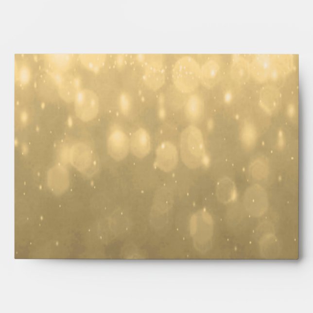 Background - Gold Bokeh Glitter Lights Envelopes (Front)