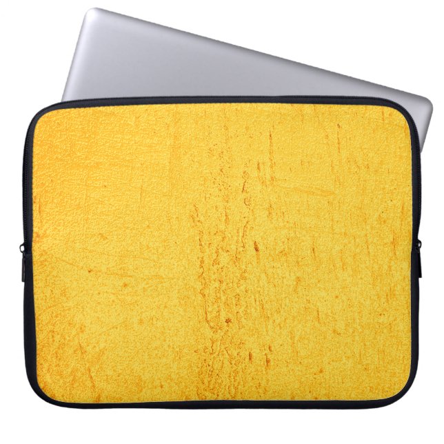 Background gold texture yellow laptop sleeve (Front)