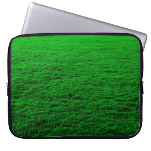 Background green grass lawn laptop sleeve