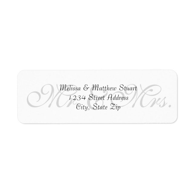 Background Grey - Return Address Labels (Front)