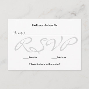 Background Grey - RSVP Reception Response Card
