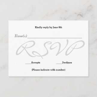 Background Grey - RSVP Reception Response Card
