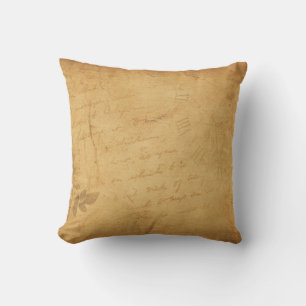 Background image flower writing throw pillow
