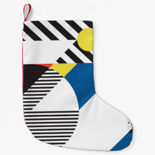 Background in retro modern style small christmas stocking