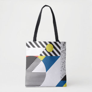 Background in retro modern style tote bag