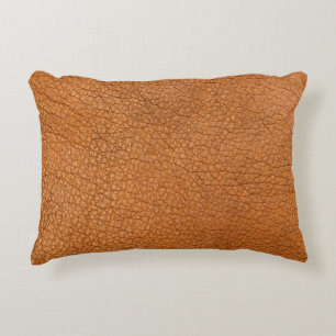 Background leather brown close up accent pillow