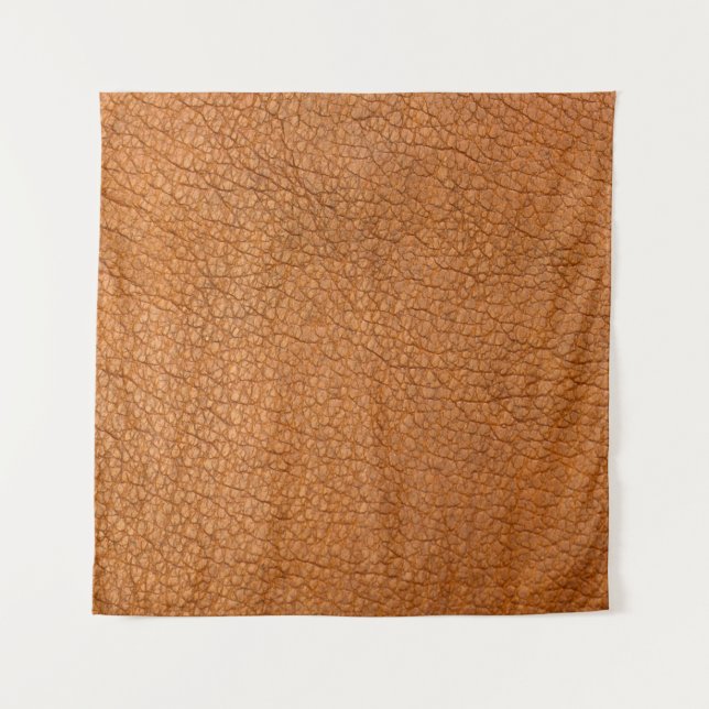 Background leather brown close up tapestry (Front)