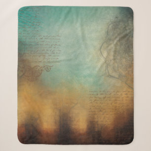 Background mandala text grunge sherpa blanket