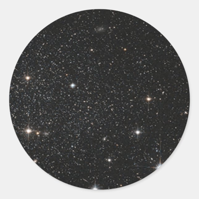 Background - Night Sky & Stars Classic Round Sticker (Front)