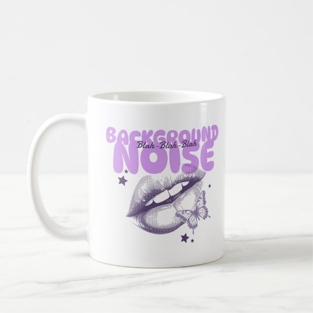 Background Noise Trendy Statement Coffee Mug (Left)