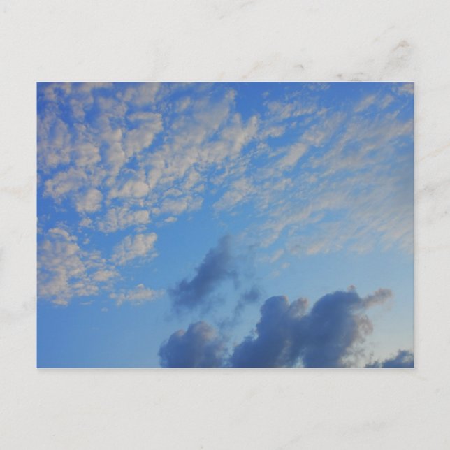 Background of blue sky. postcard (Front)