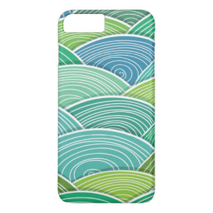 Background of curled abstract green waves iPhone 8 plus/7 plus case