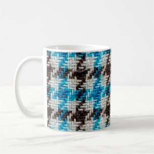 Background of flannel fabric texture. coffee mug