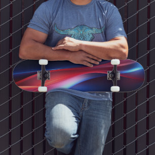 Background of flowing colourful forms skateboard