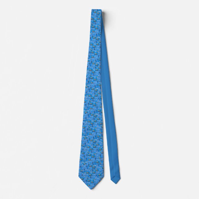 Background of multiple dolphins tie (Front)