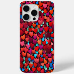 Background of red hearts romance video new quality iPhone 15 pro max case
