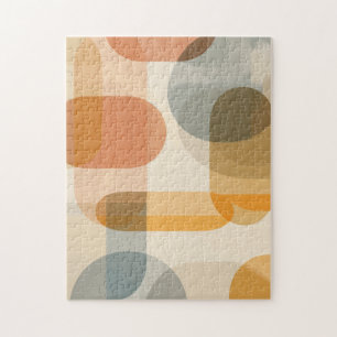 Background of rounded forms in warm shades jigsaw puzzle