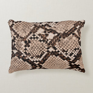 background of snake skin texture accent pillow