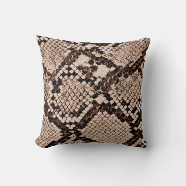 background of snake skin texture throw pillow (Front)