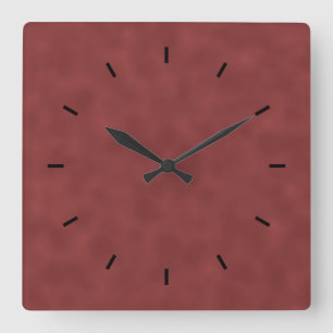 Background Pattern in Shades of Dark Red. Square Wall Clock