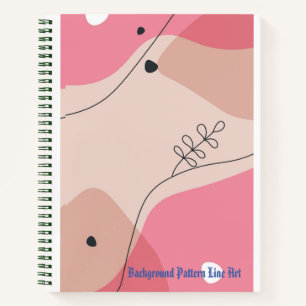 Background Pattern Line Art Notebook