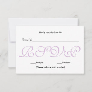 Background Purple - RSVP Reception Response Card