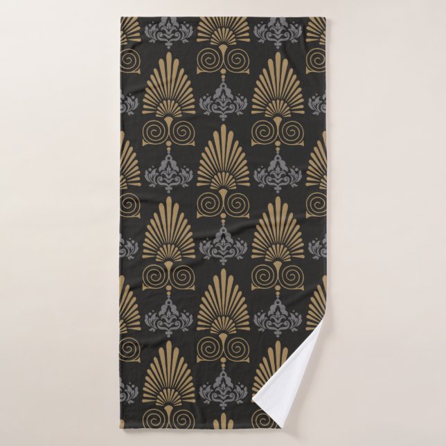 Background seamless pattern in art deco style, wal bath towel (Bath Towel)