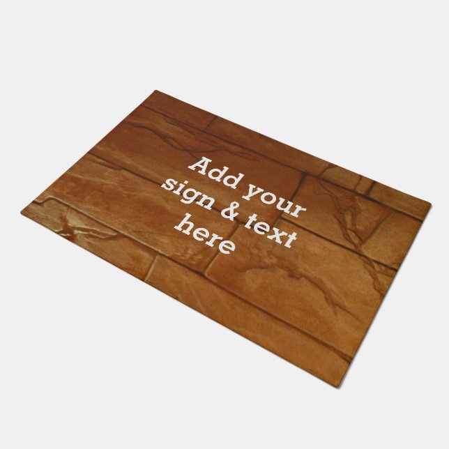 Background stone wall 1 + your own ideas doormat (Angled)