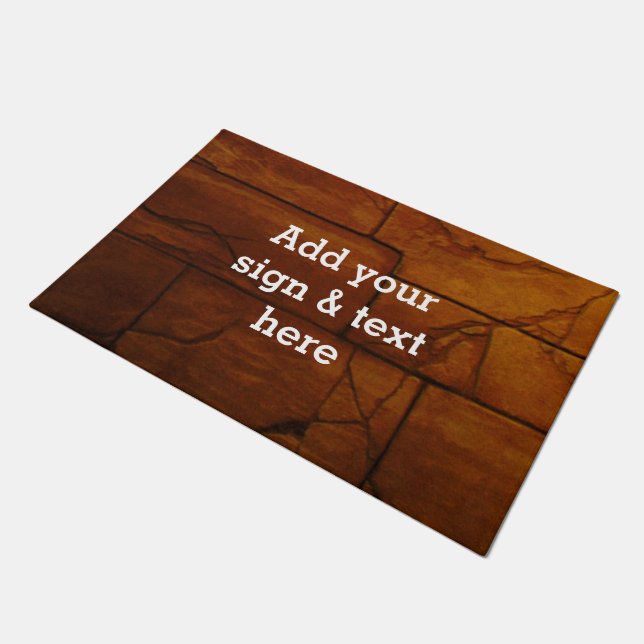 Background stone wall 2 + your own ideas doormat (Angled)