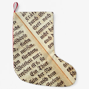 Background texture a book writing small christmas stocking