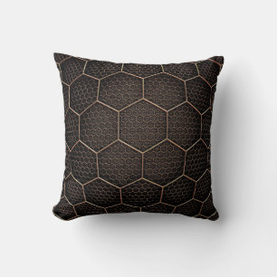 Background texture hexagon grid d throw pillow