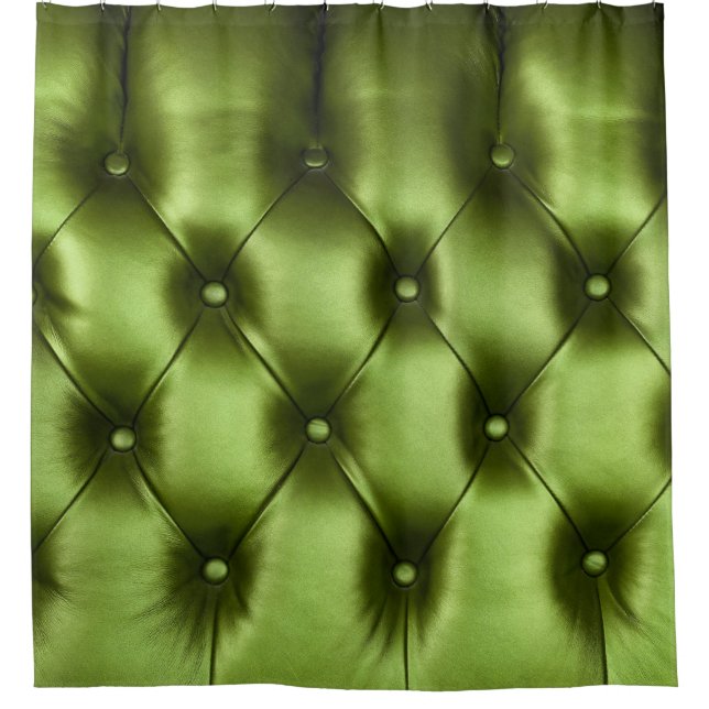 Background texture of dark green capitone genuine  (Front)