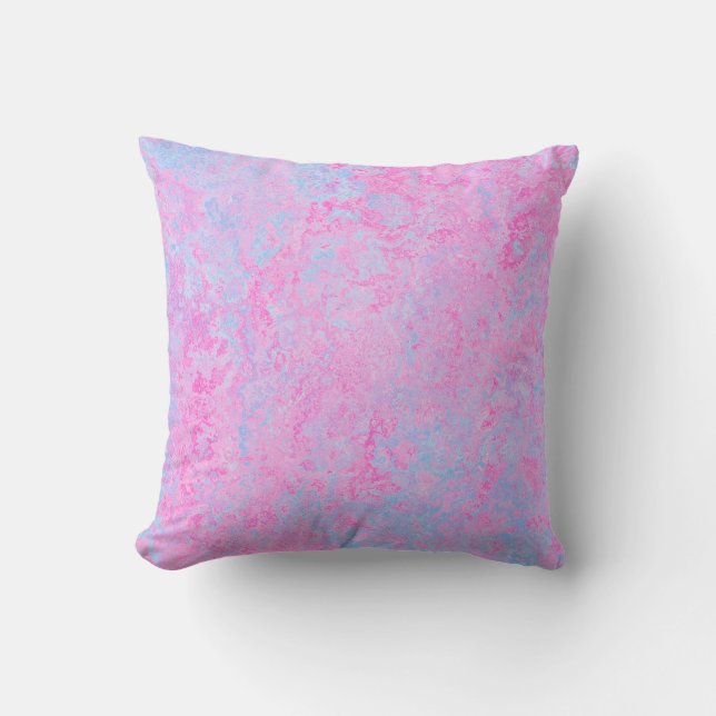 Background texture pink light blue throw pillow (Front)