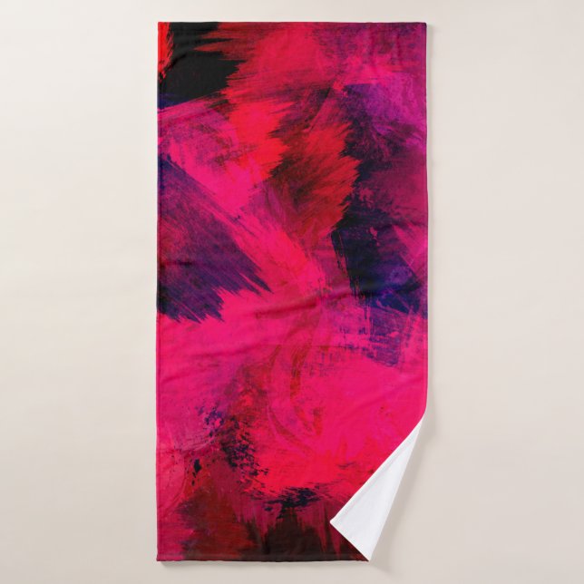 Background texture template red bath towel (Bath Towel)