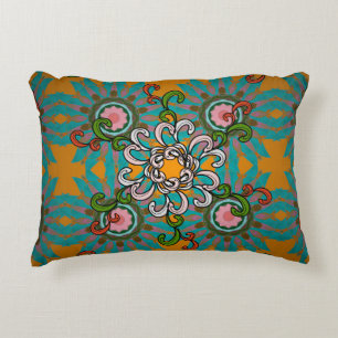 Background texture, wallpaper, floral theme in col accent pillow