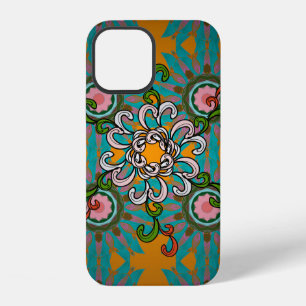 Background texture, wallpaper, floral theme in col iPhone 12 case