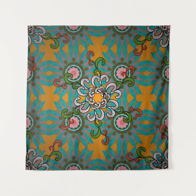 Background texture, wallpaper, floral theme in col tapestry (Front)