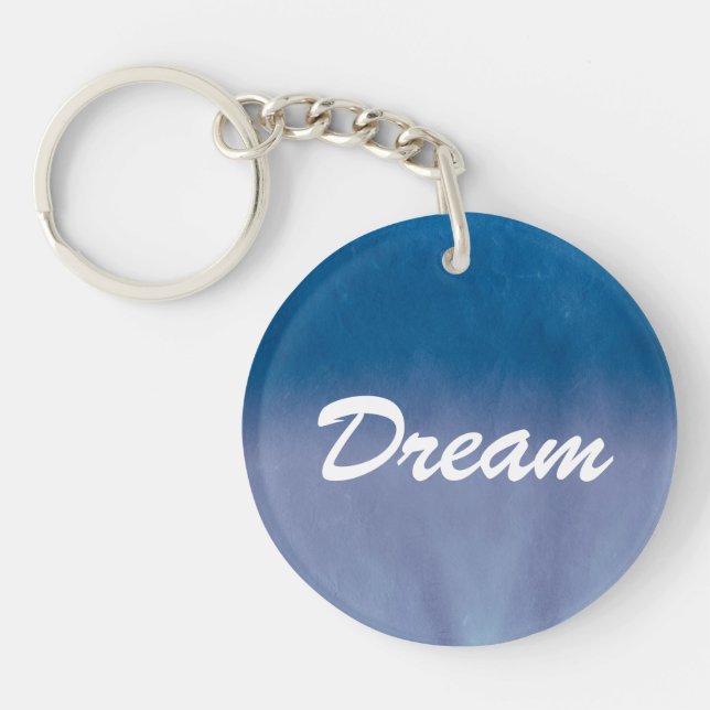 Background- Texture Watercolor Paper 3 Keychain (Front)