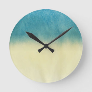 Background- Texture Watercolor Paper Round Clock