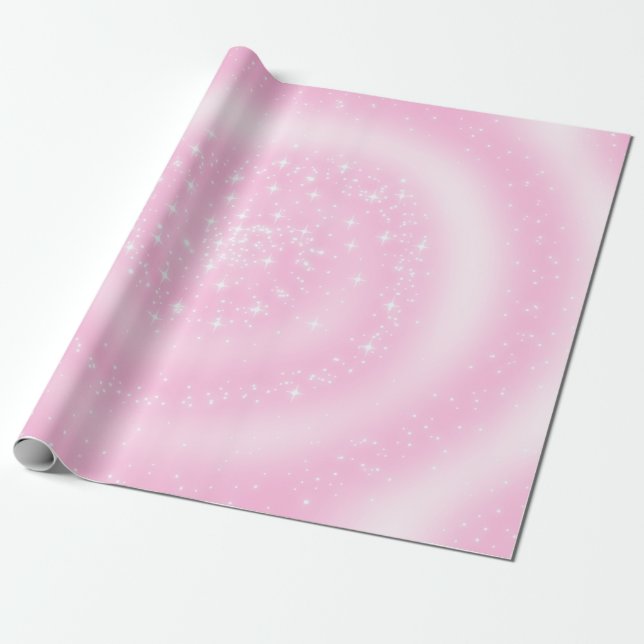 Background transparent star strudel wrapping paper (Unrolled)
