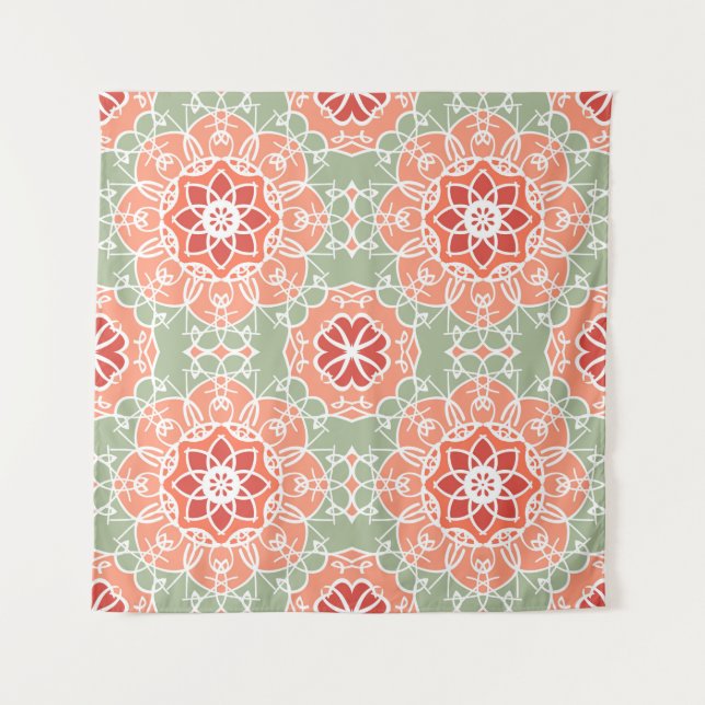 Background vintage flower. Seamless floral pattern Tapestry (Front)
