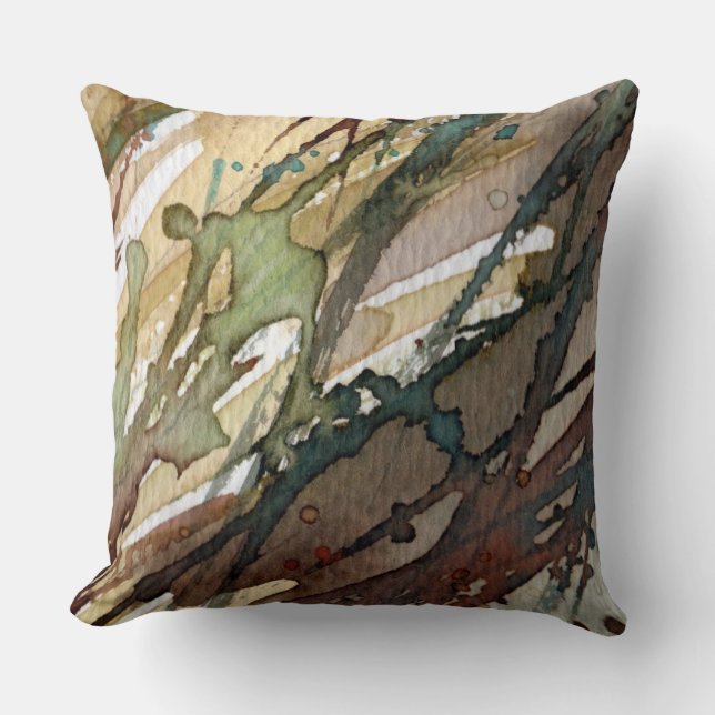 background watercolor 2 throw pillow (Front)