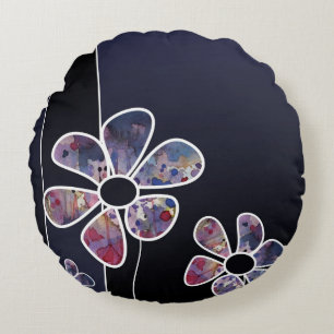 background watercolor 4 round pillow