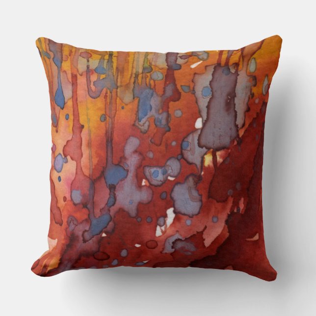 background watercolor 7 throw pillow (Front)