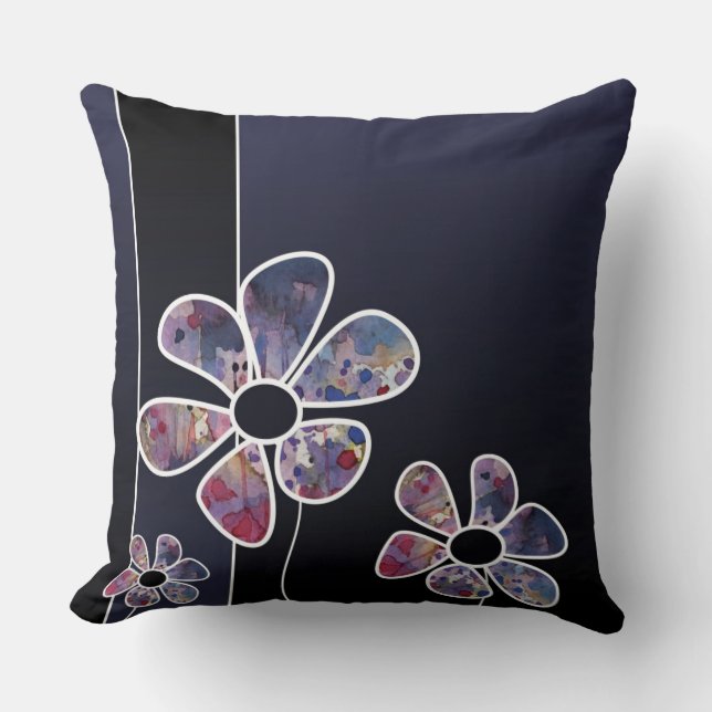 background watercolor throw pillow (Front)