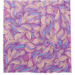 Background with abstract doodle waves