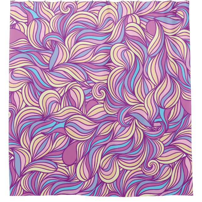 Background with abstract doodle waves  (Front)