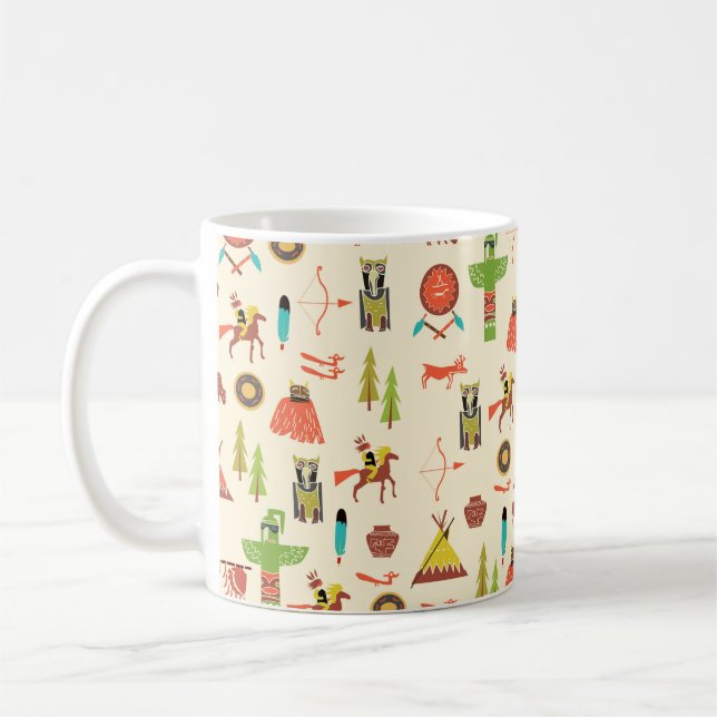 background with American Indians Coffee Mug (Left)