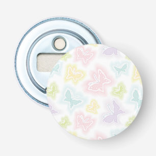 Background with butterflies in watercolor bottle opener