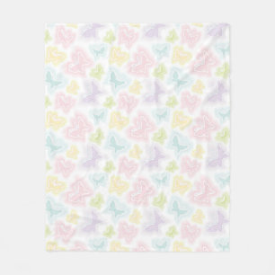 Background with butterflies in watercolor fleece blanket